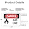 Signmission Gas Line Danger Sign, Plastic, 24in W x 18in L, 2PK OS-2PACK-DS-P-1824-L-1272 - alternate 8